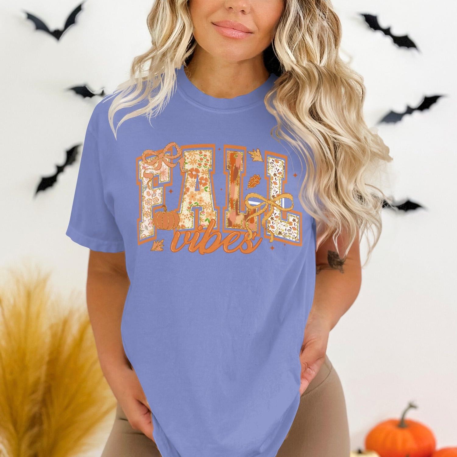 Fall Vibes Graphic Tee perfect for autumn product type