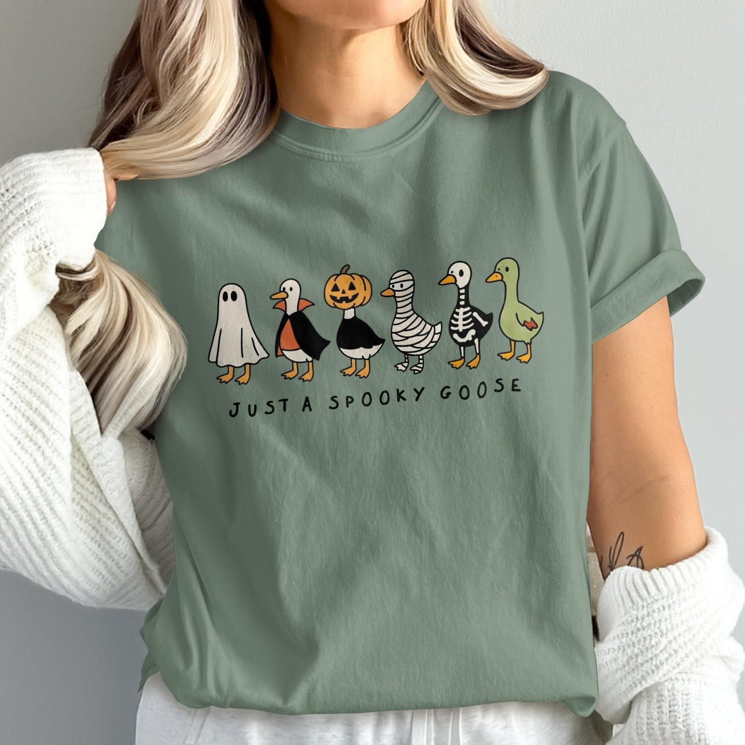 Cute Halloween Geese Themed Tee Shirt product type