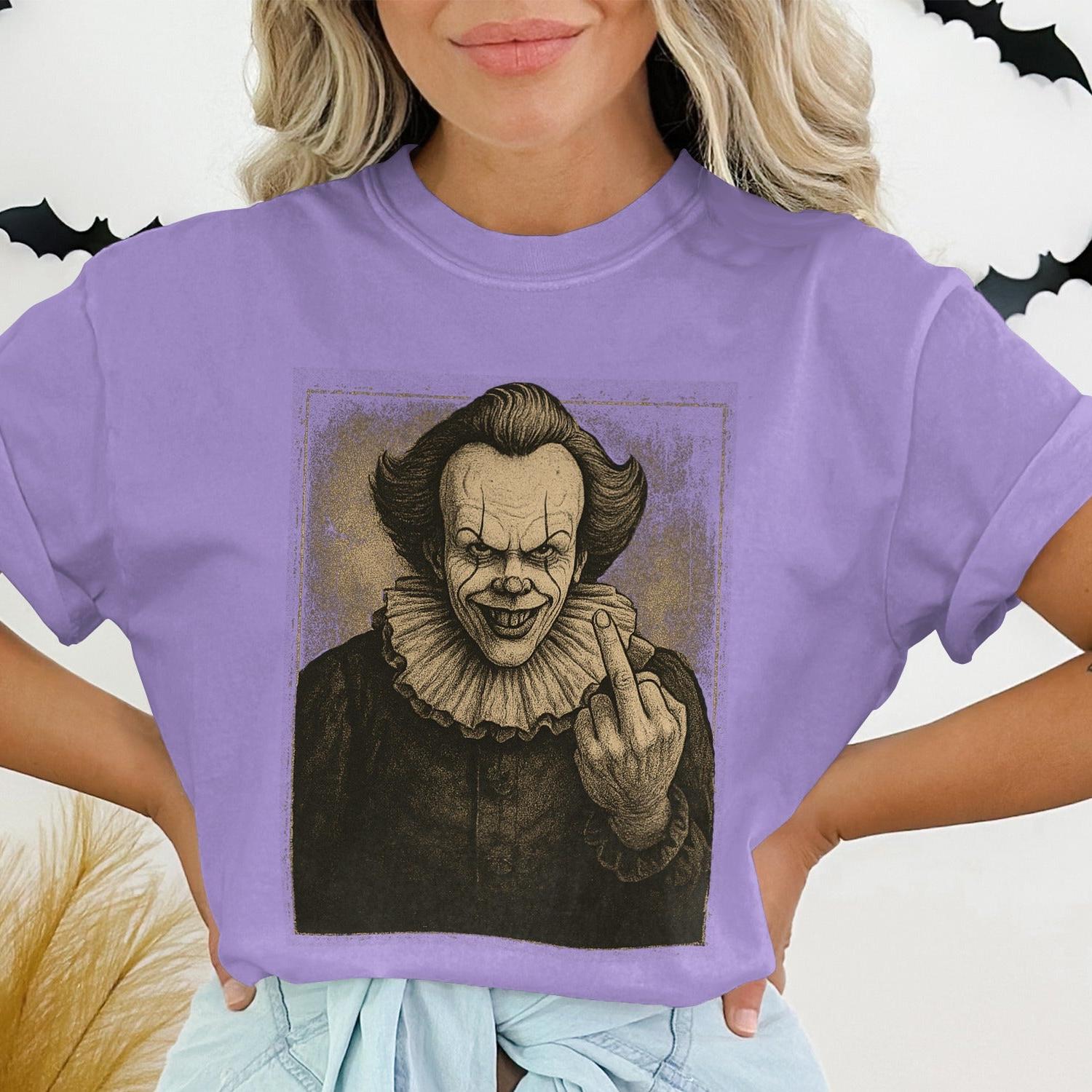 Creepy Vintage Clown Design Printed T-Shirt product
