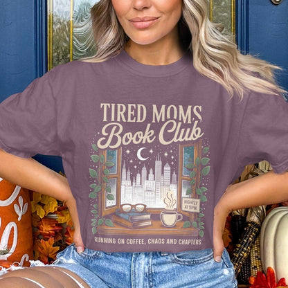 Tired Moms Book Club Vintage Style Graphic T-Shirt product