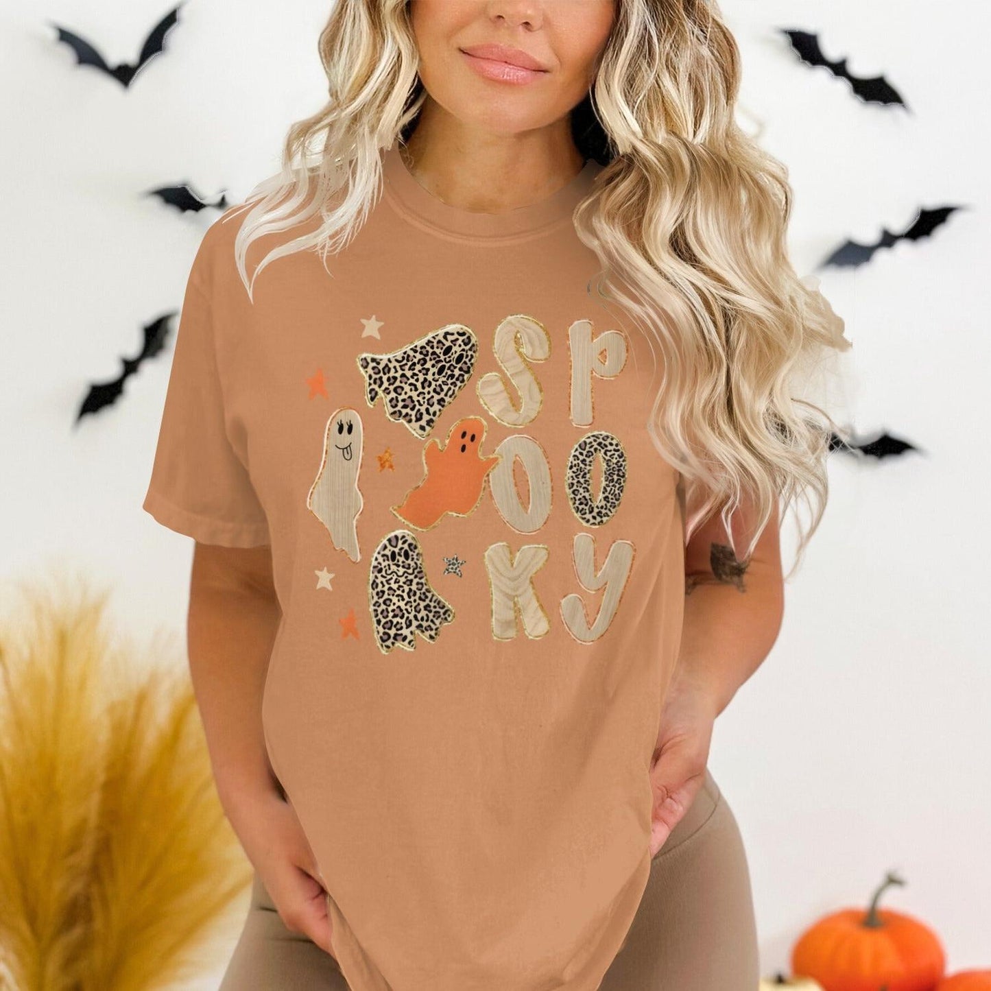 Spooky Halloween Ghost Print Graphic Tee product