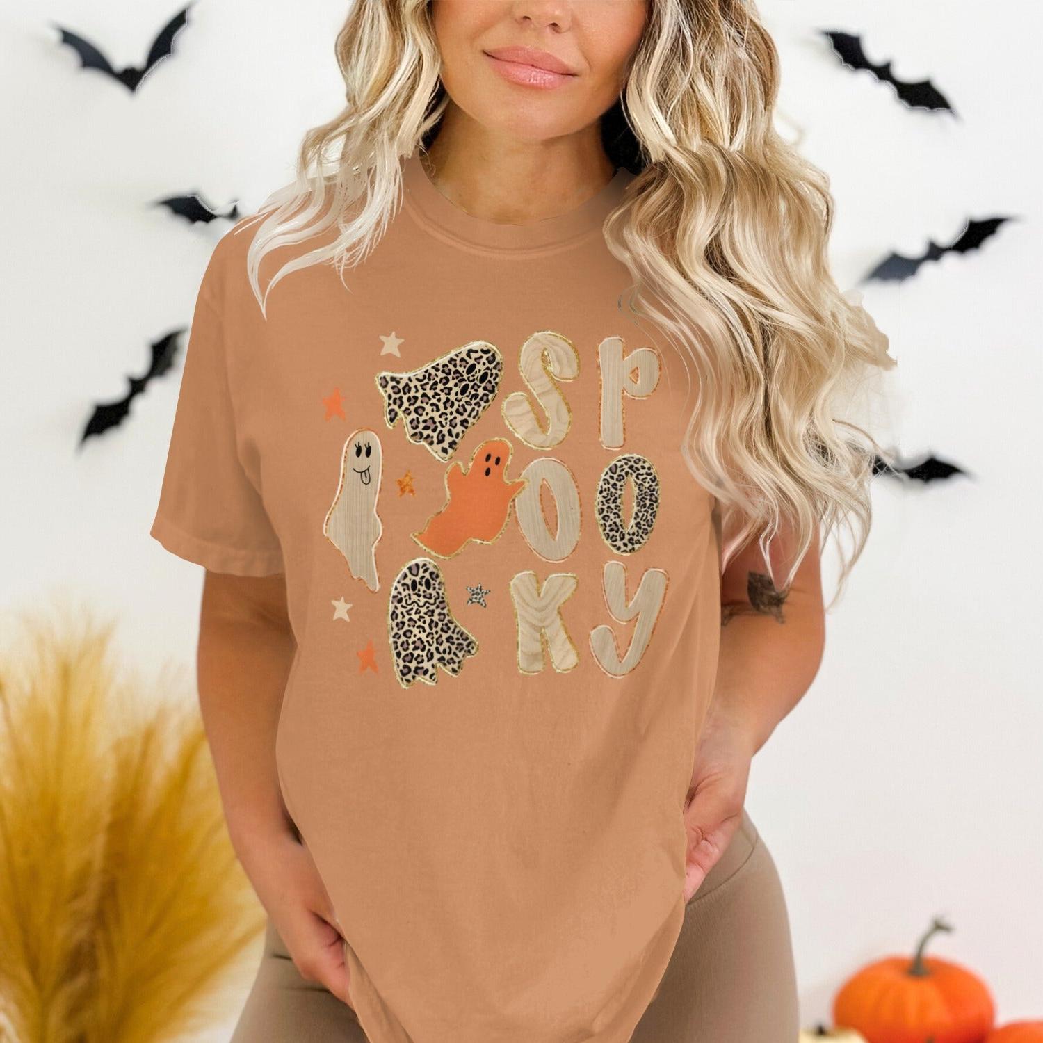 Spooky Halloween Ghost Print Graphic Tee product