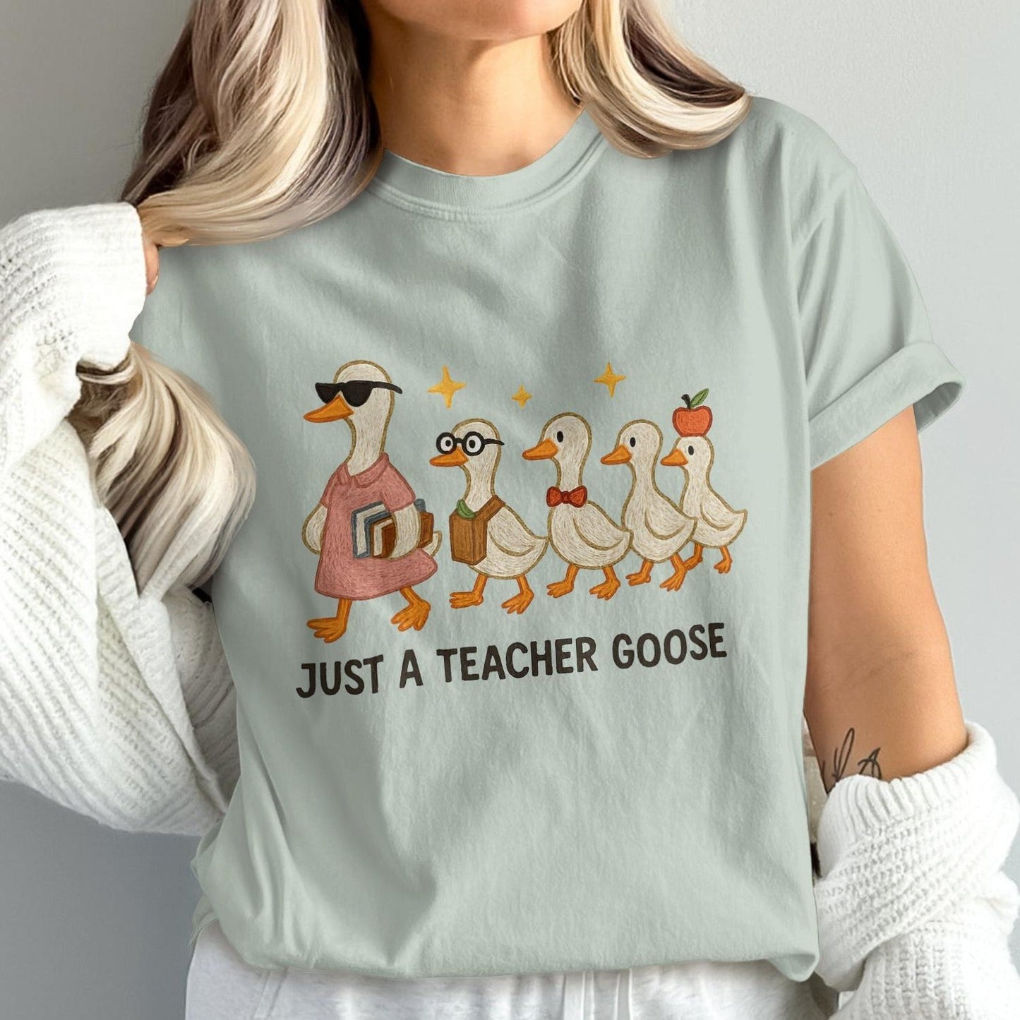 Just A Teacher Goose Graphic Unisex T-Shirt product
