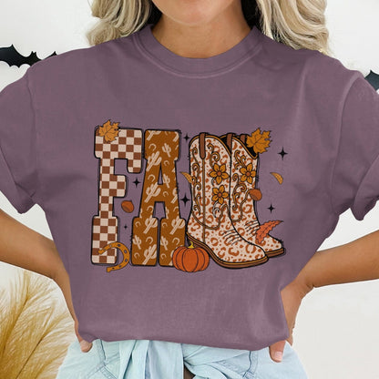 Fall Festival Fun Cowboy Boots Graphic T-Shirt product type