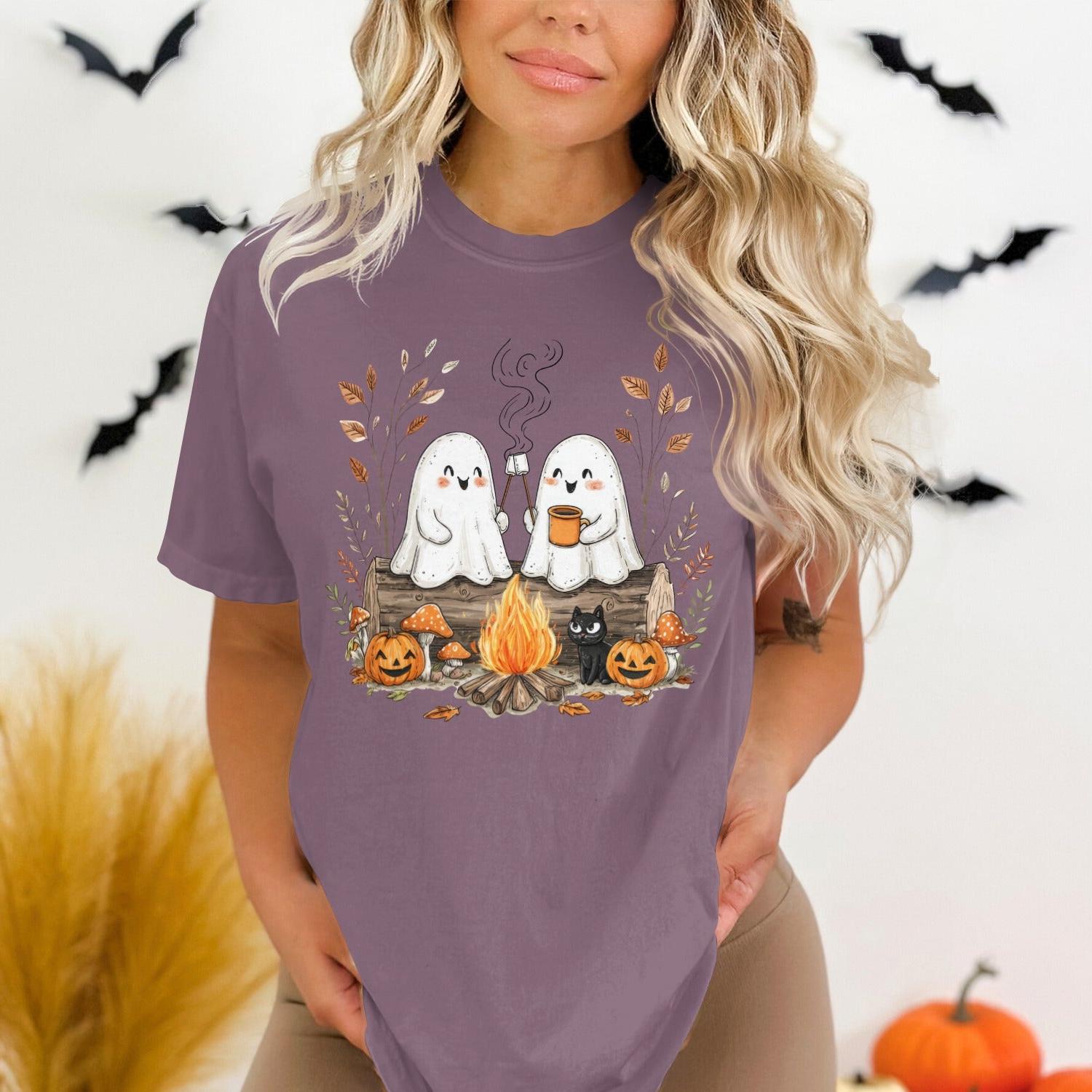 Adorable Halloween Ghosts T Shirt Festive Apparel product type