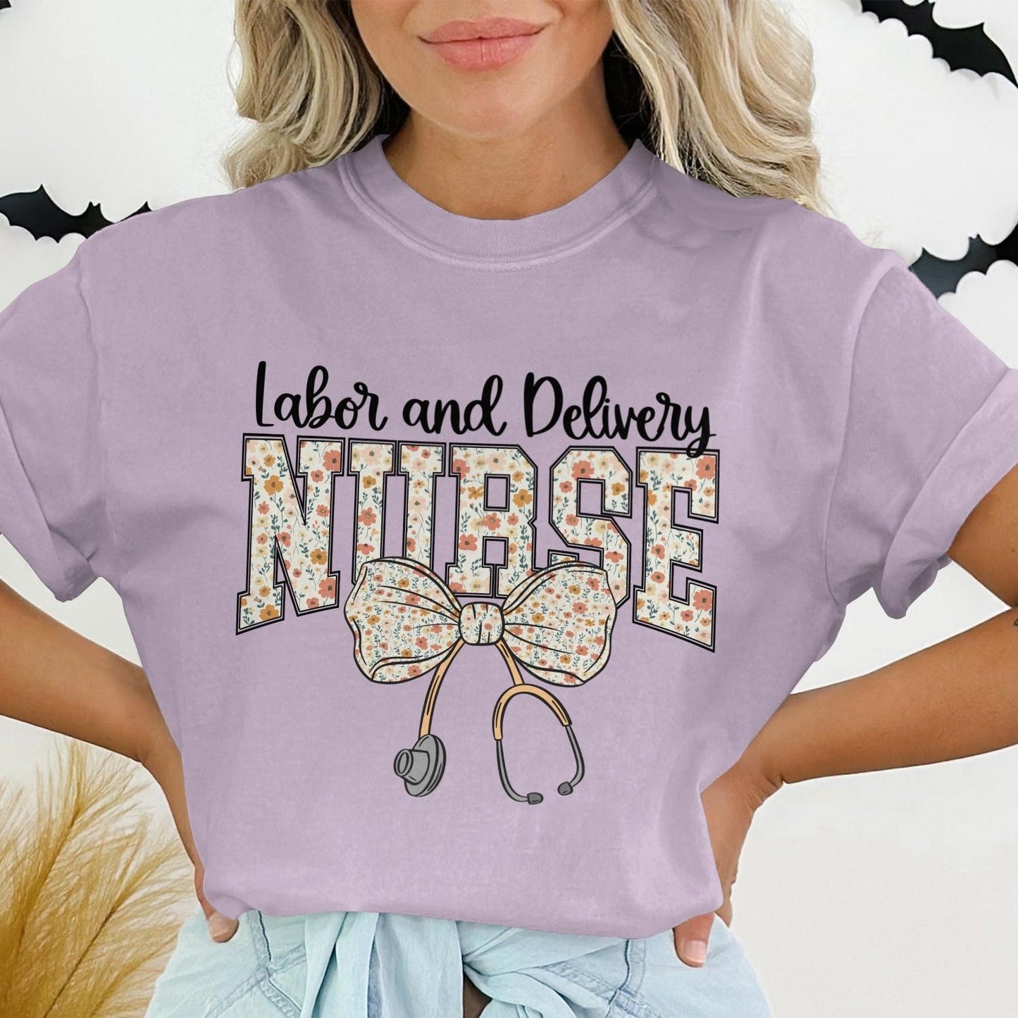 Labor and Delivery Nurse Stethoscope T-Shirt product type