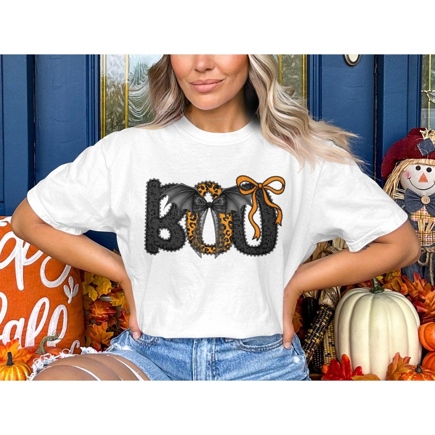 Halloween Bat Boo Graphic Casual Tee product