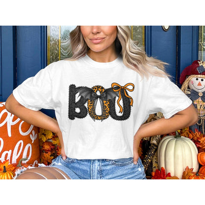 Halloween Bat Boo Graphic Casual Tee product