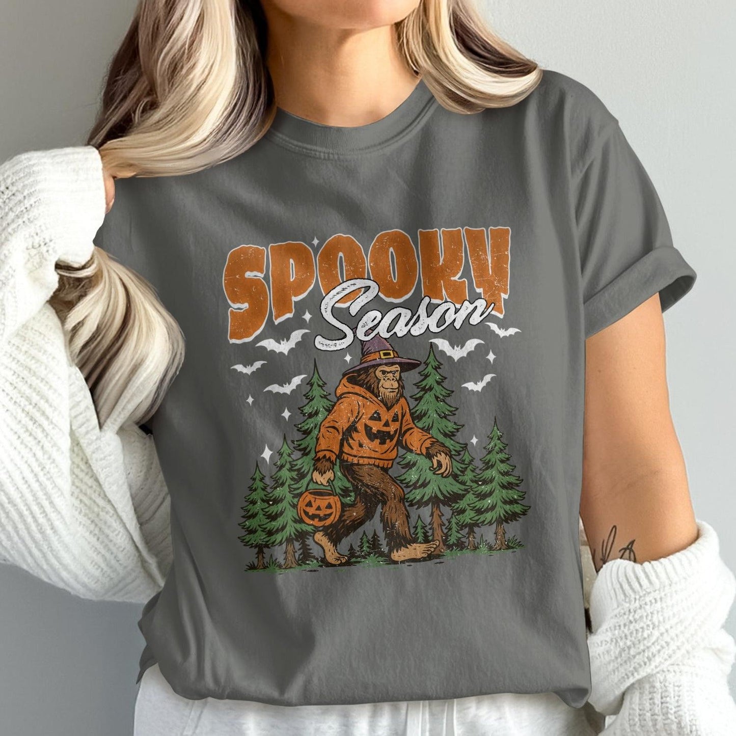 Spooky Season Bigfoot Graphic Halloween Shirt product