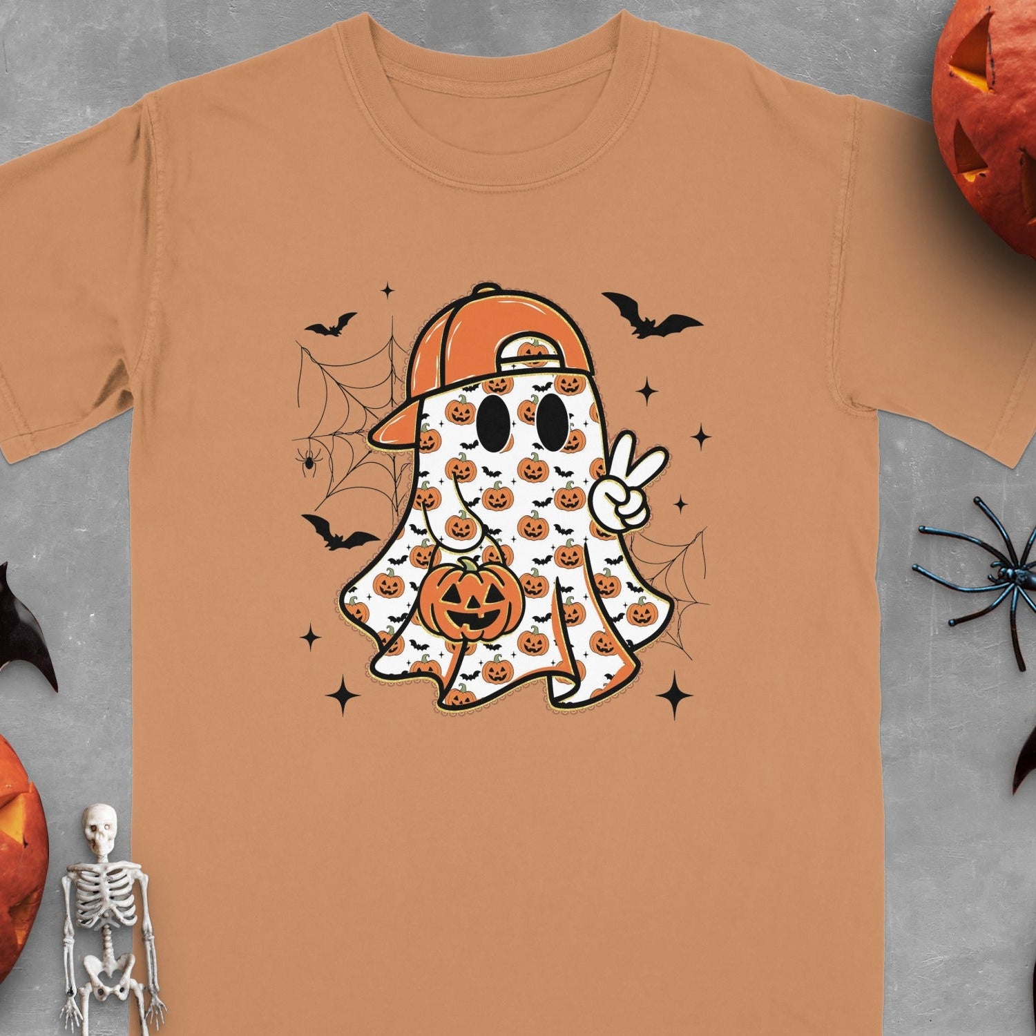 Peaceful Pumpkin Ghost Halloween Themed T-Shirt product type