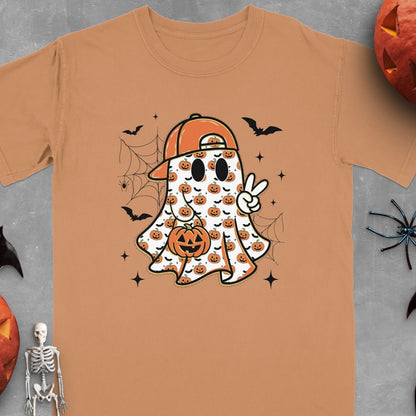 Peaceful Pumpkin Ghost Halloween Themed T-Shirt product type