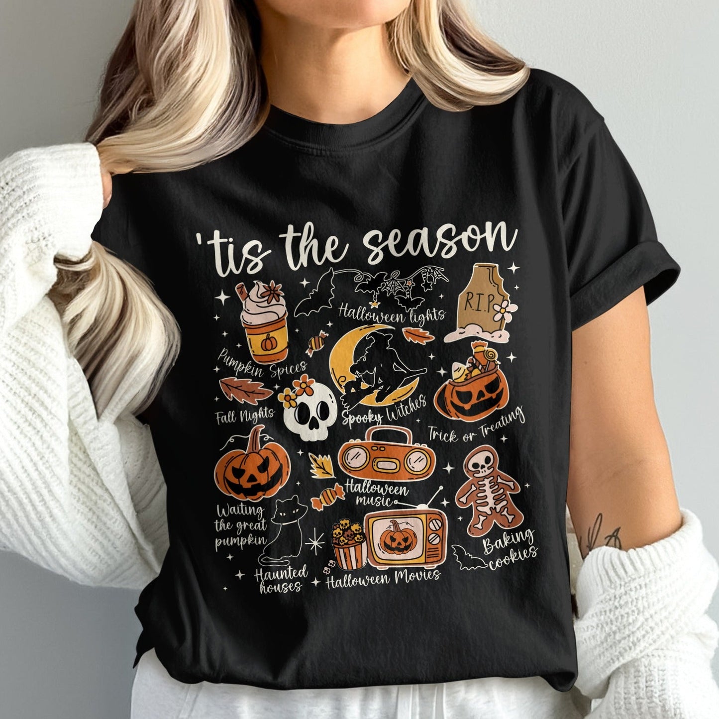 Halloween themed Spooky Vibes graphic t shirt product