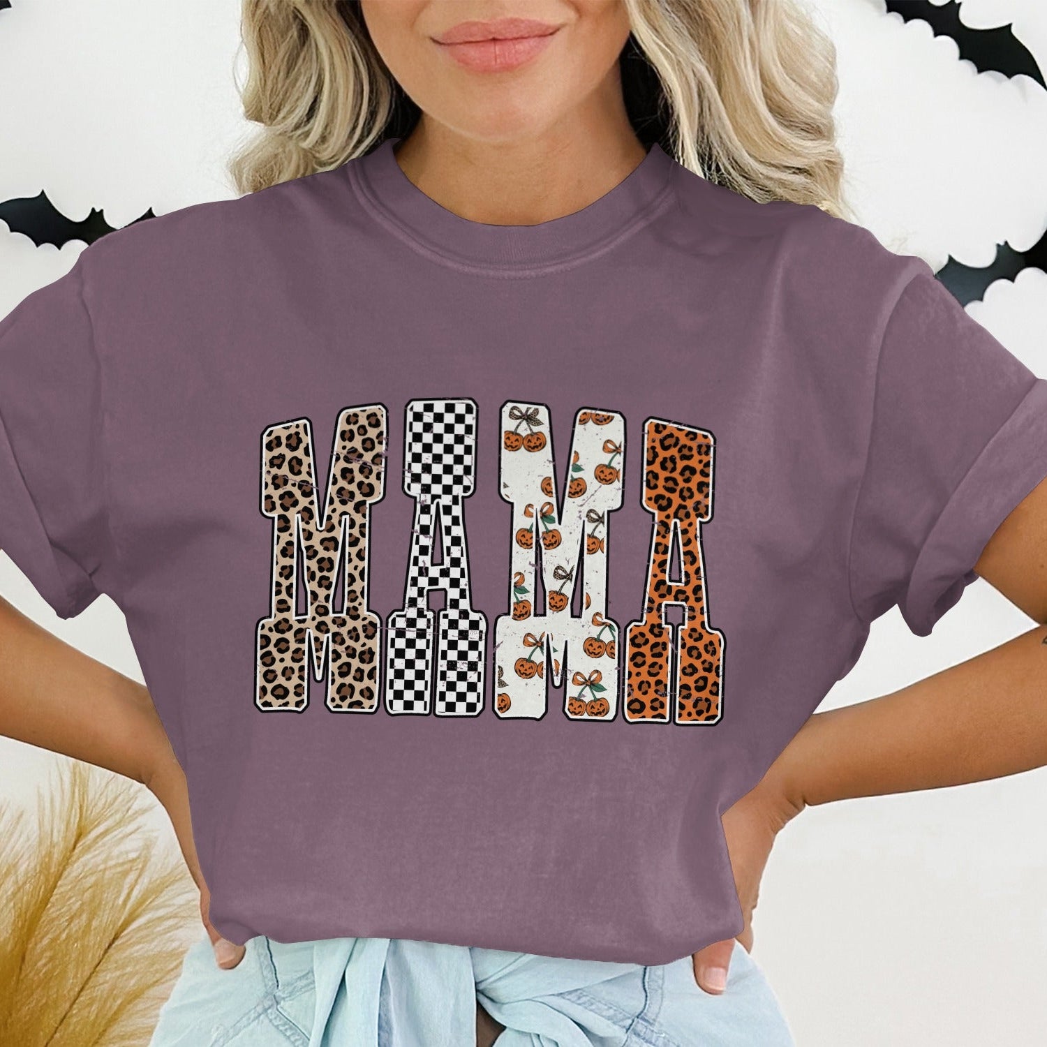 Trendy MAMA Graphic Print Short Sleeve Tee Shirt product type