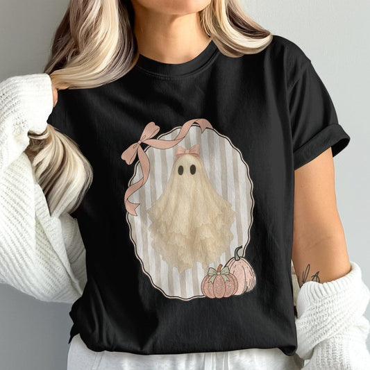 Cute Ghost and Pumpkin Graphic Women's T-shirt product type