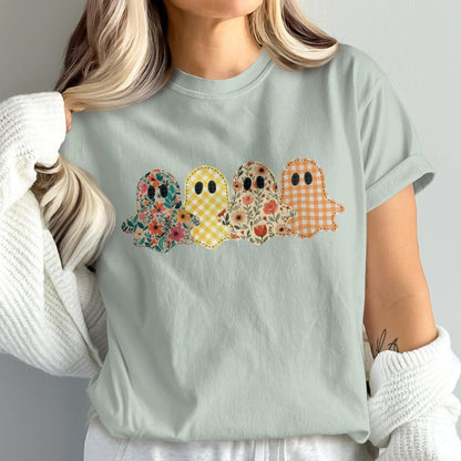 Adorable Multicolored Cute Ghosts Graphic T-Shirt product type