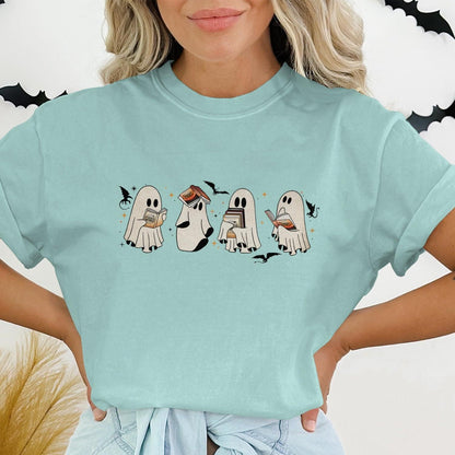 Cute Ghosts Halloween Themed Teal Shirt product