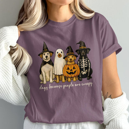 Dogs Because People Are Creepy Halloween Shirt product