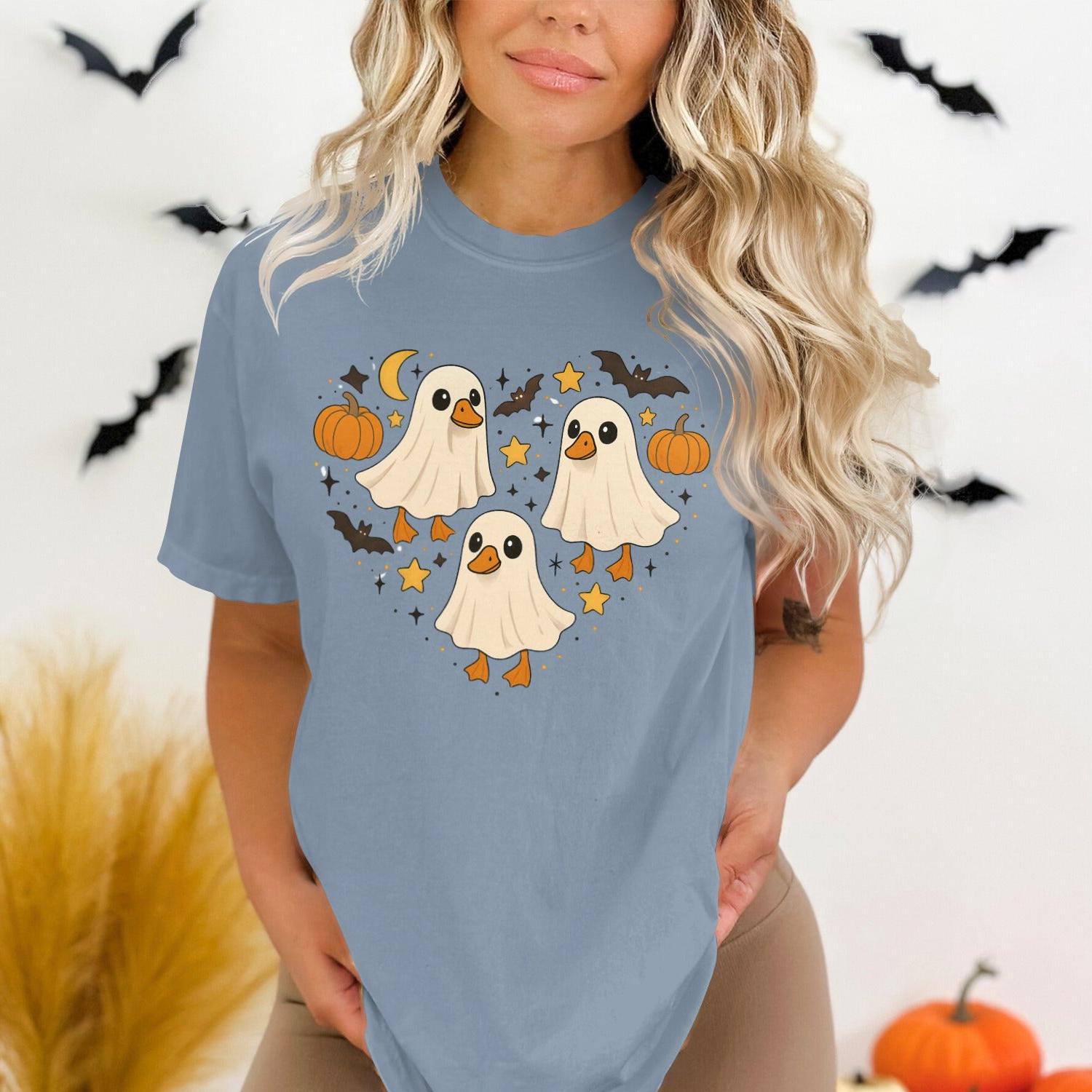 Adorable Ghosts and Pumpkins Halloween T-shirt product