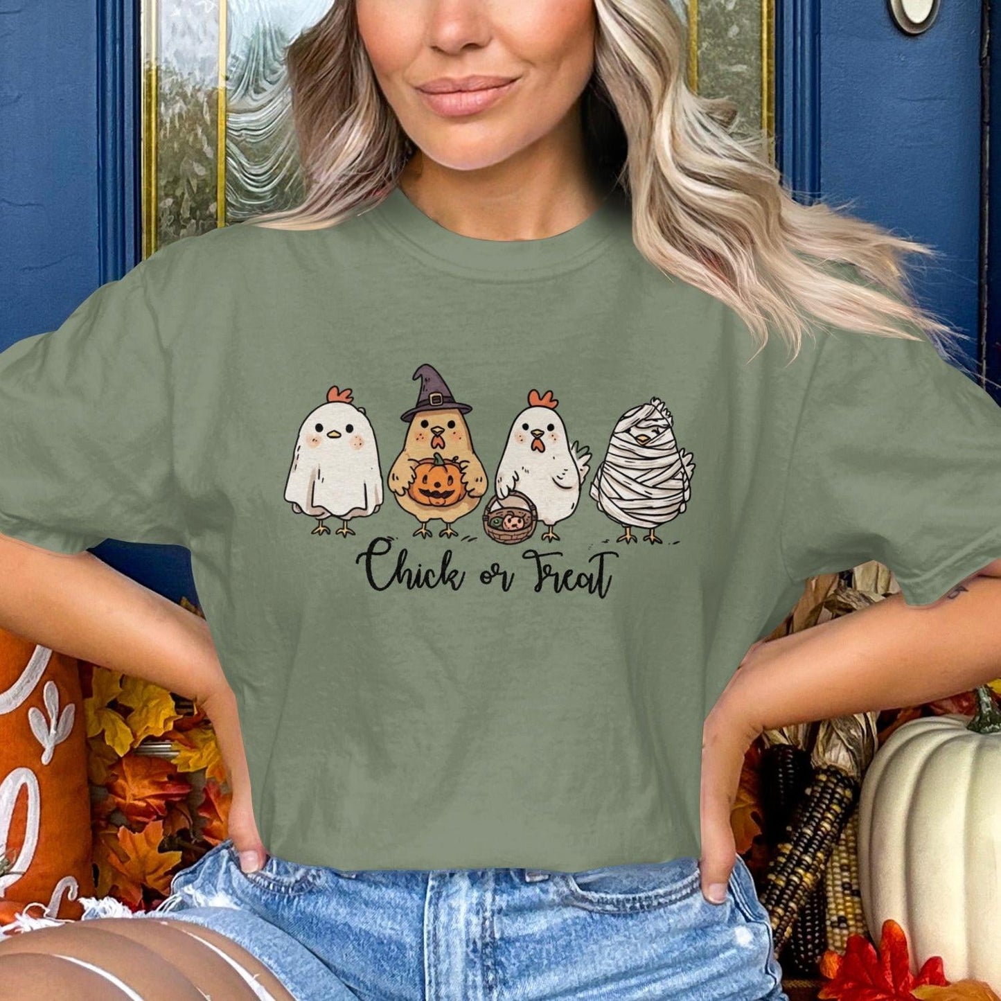 Cute Halloween Chick or Treat Themed T Shirt product