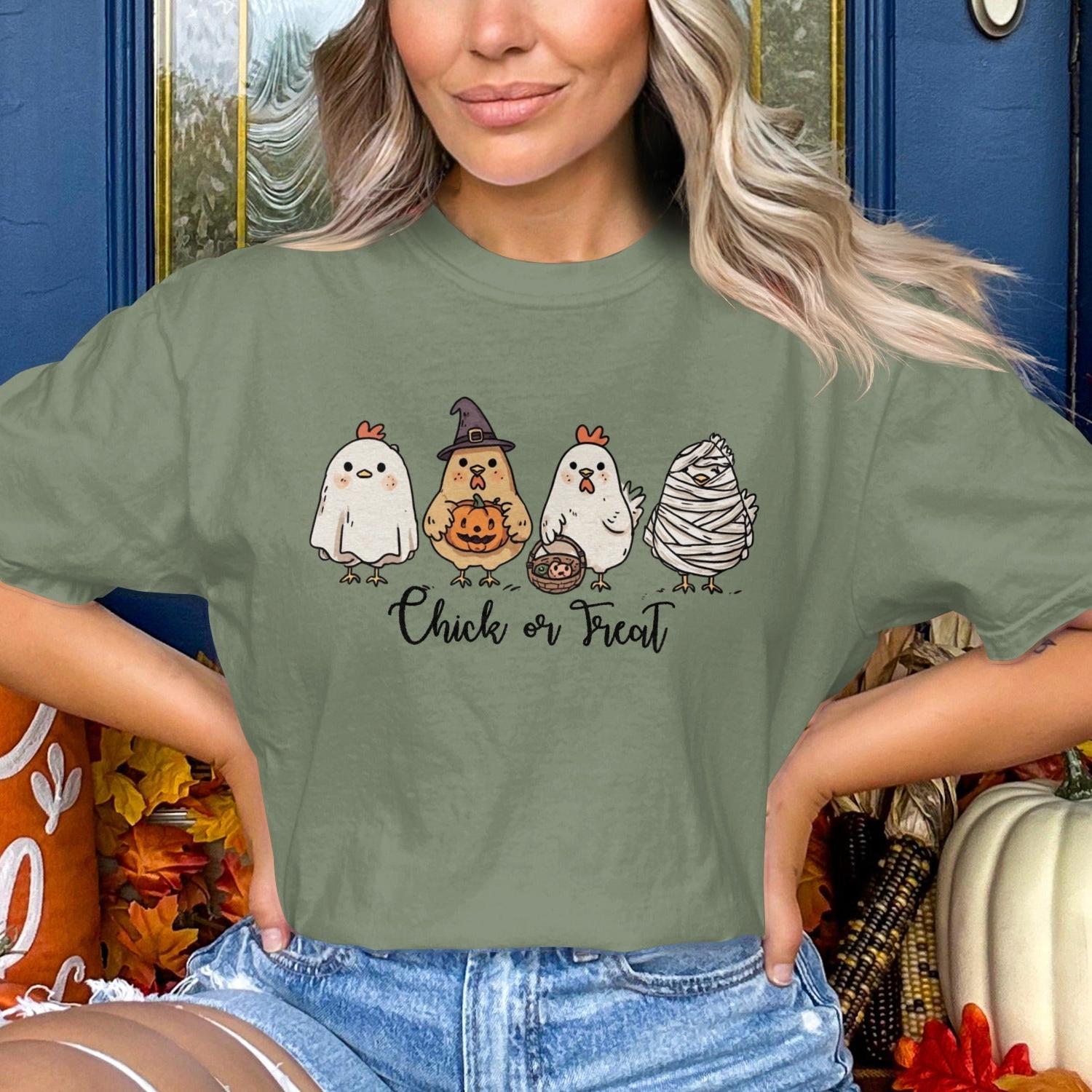 Cute Halloween Chick or Treat Themed T Shirt product