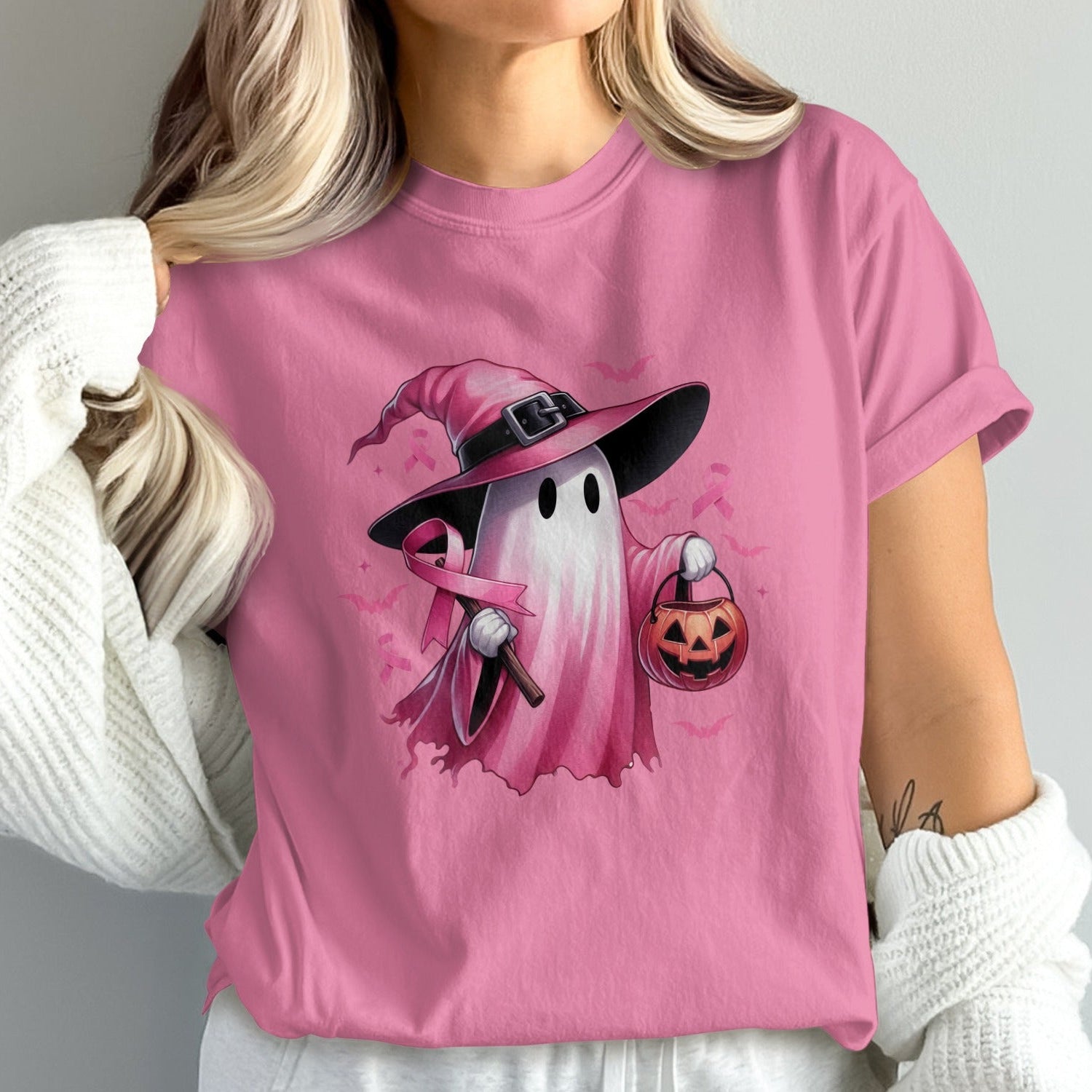 Adorable Ghost Witch Graphic Design T-shirt product