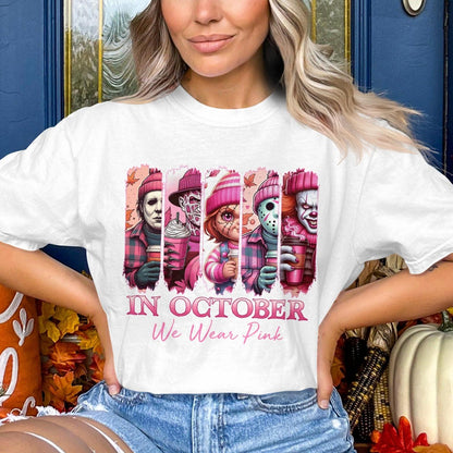 In October We Wear Pink Horror Characters product