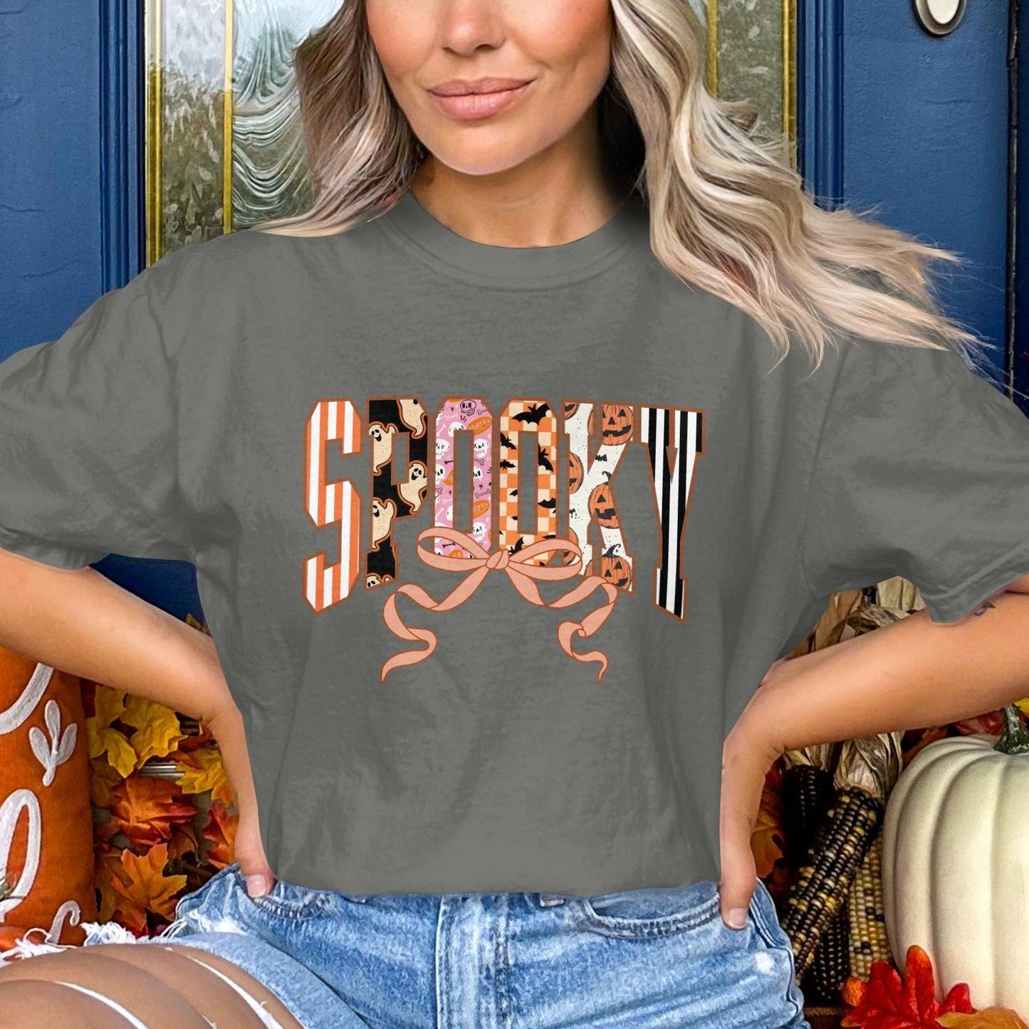 Spooky Themed Halloween Graphic Tee Shirt Product