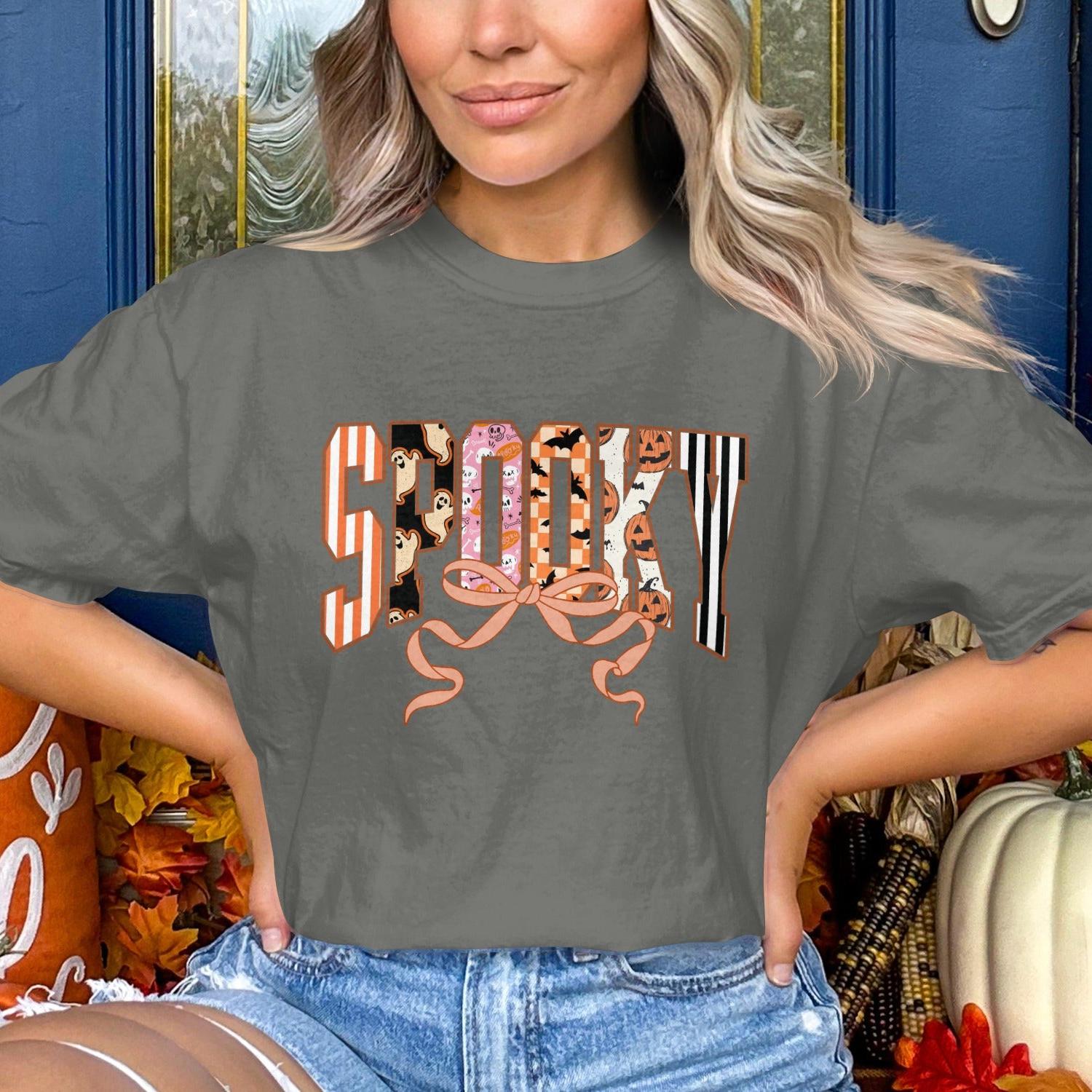 Spooky Themed Halloween Graphic Tee Shirt Product