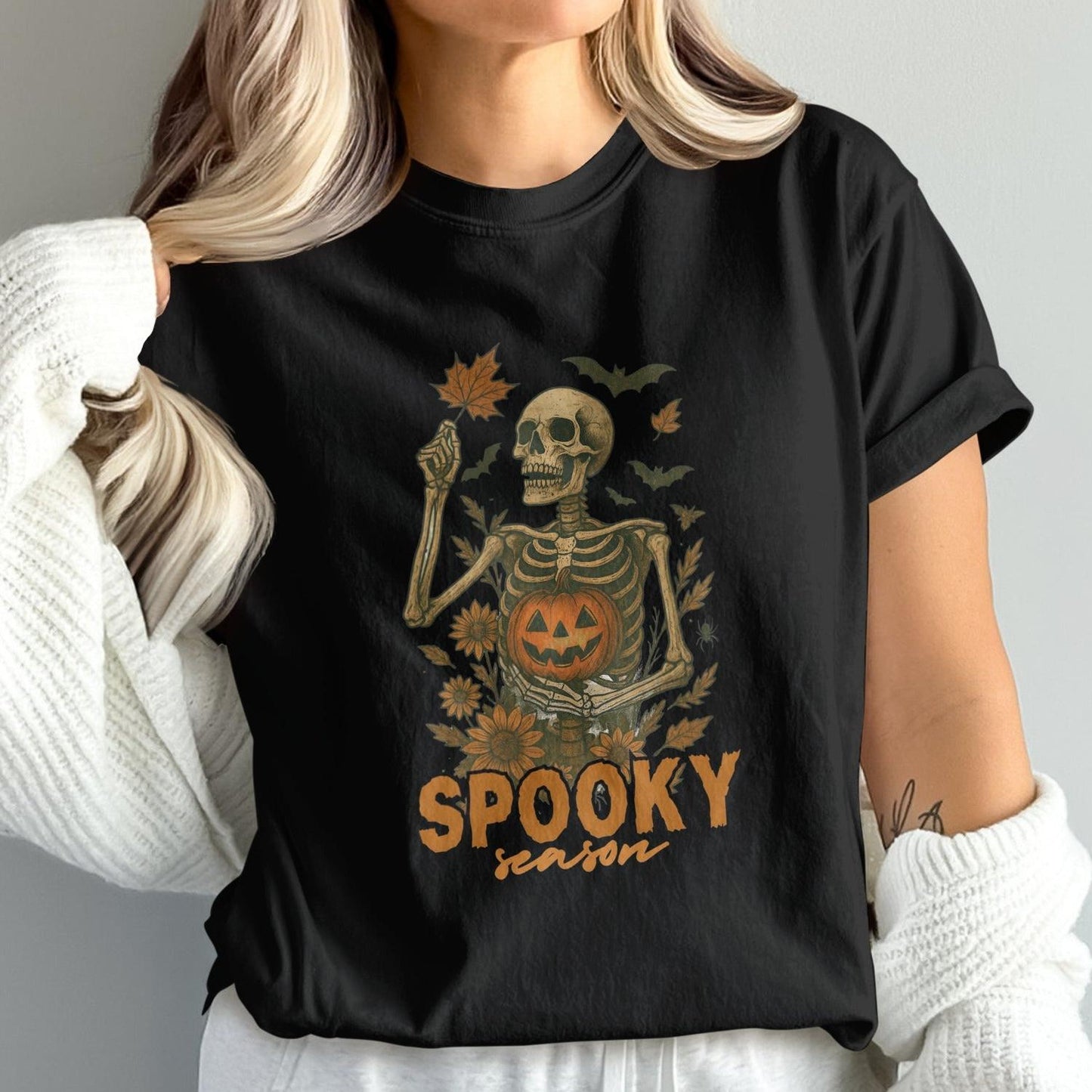 Spooky Season Skeleton Black T-shirt product