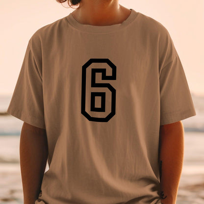 Number 6 Graphic Casual Short Sleeve T-Shirt product type