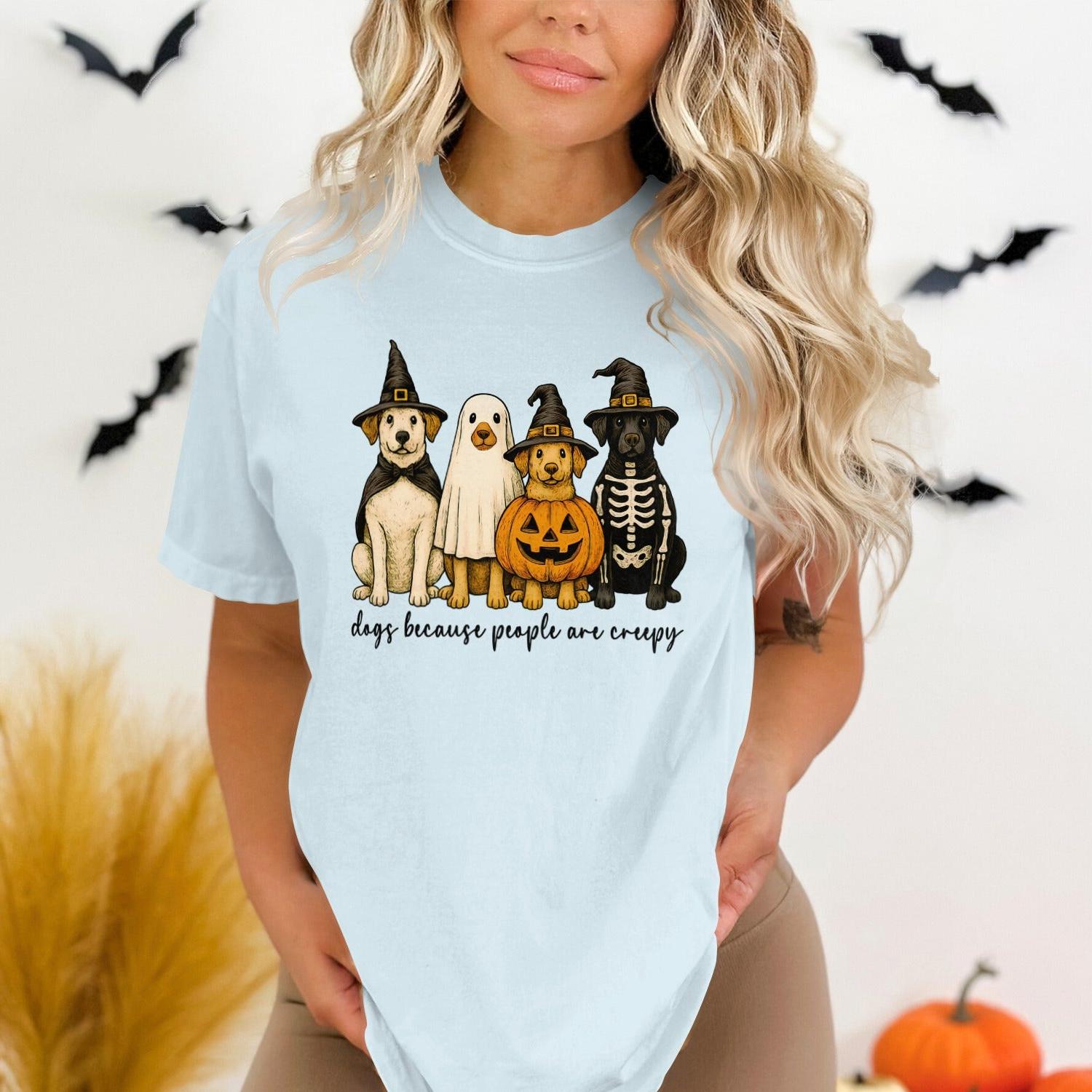 Halloween Dogs Graphic Tee Perfect for Fall Season product