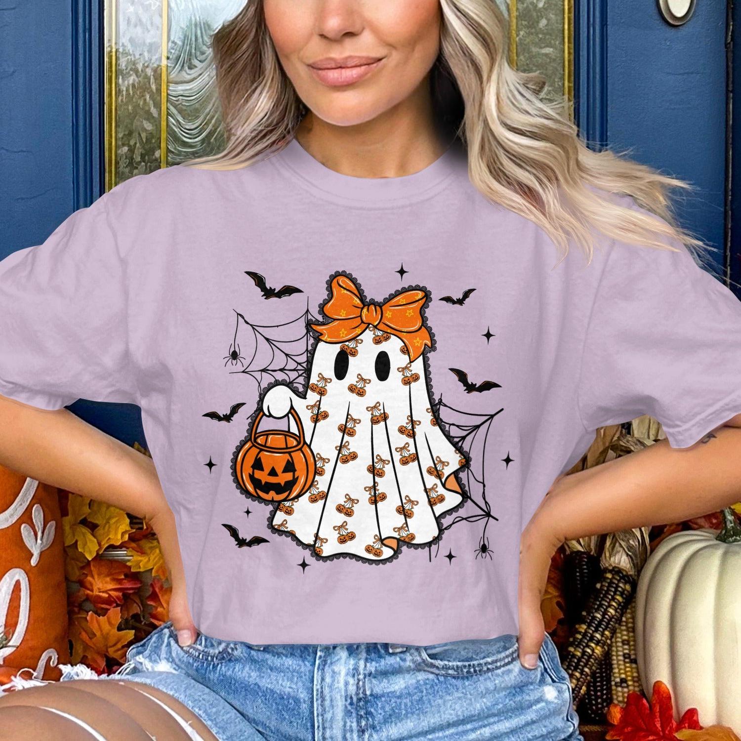 Cute Halloween Ghost Design Halloween T-shirt product type