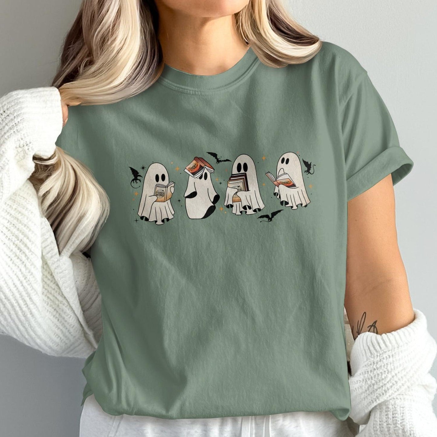 Cute Ghosts and Pumpkins T-Shirt Halloween product