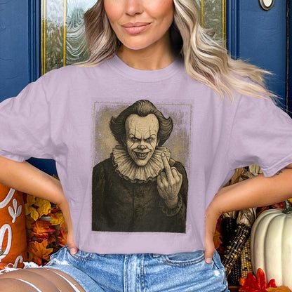 Pennywise Middle Finger Halloween Graphic Shirt product