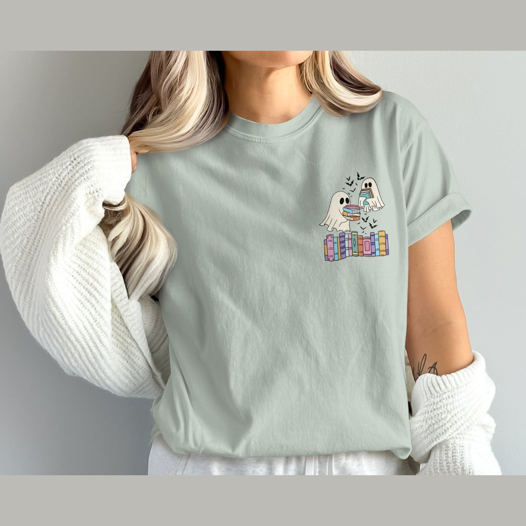 Book Loving Birds Graphic Print Tee product