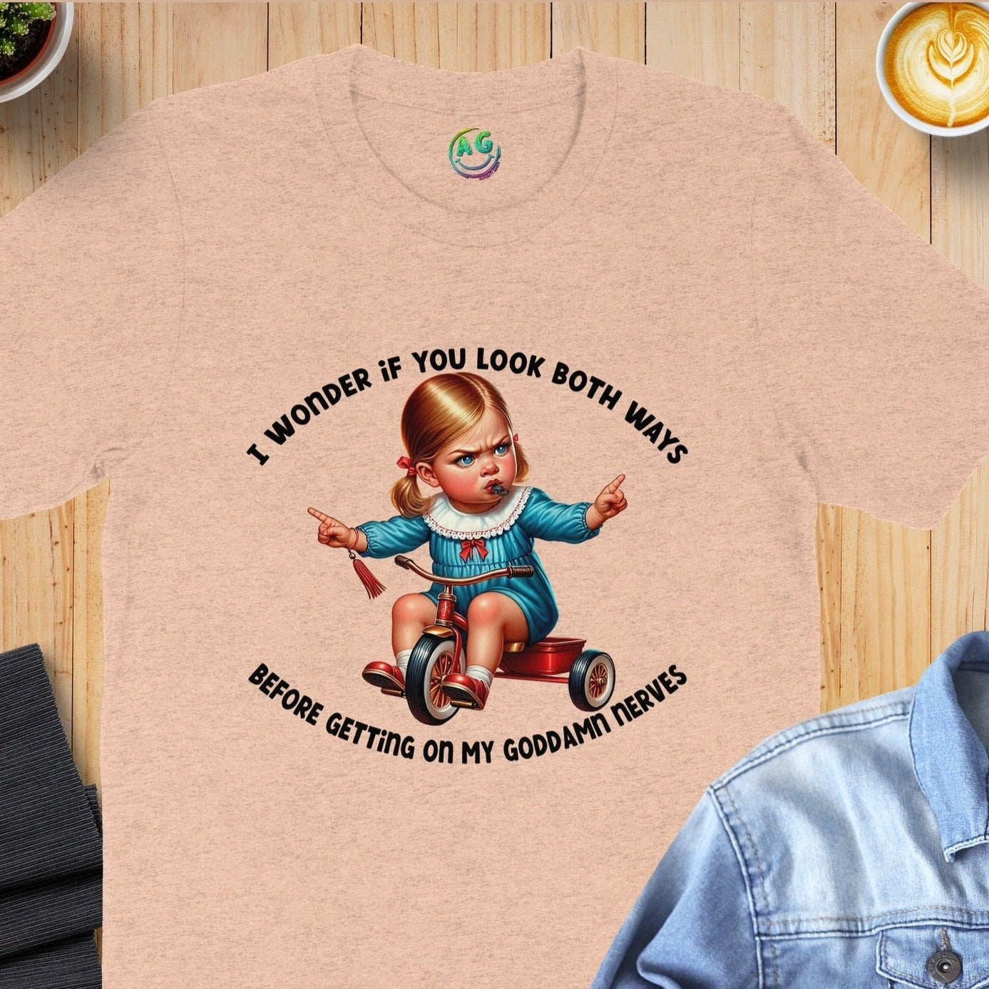 I Wonder If You Look Both Ways Graphic T-Shirt product