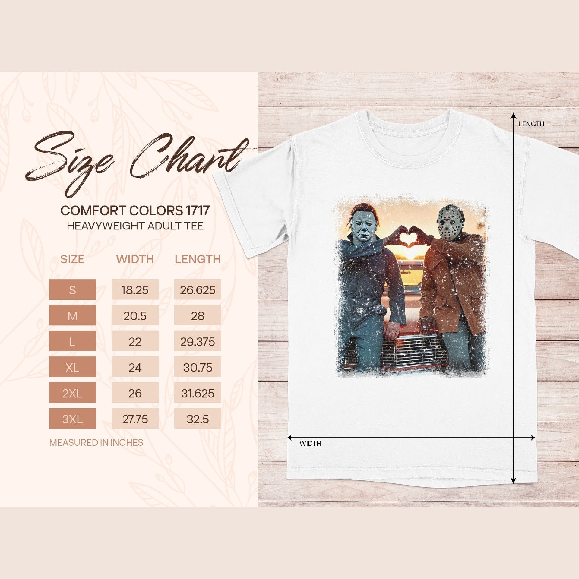 Michael Myers and Jason Heart Gesture T-Shirt product