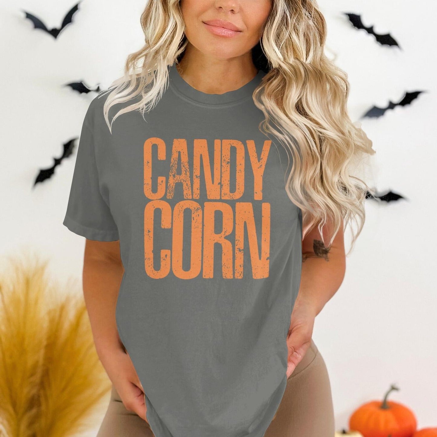 Festive Candy Corn Halloween Themed T-Shirt product