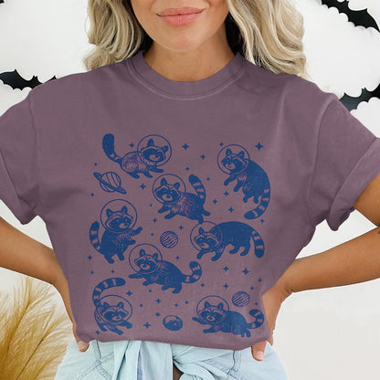 Cute Space Raccoons Graphic Printed T-Shirt product