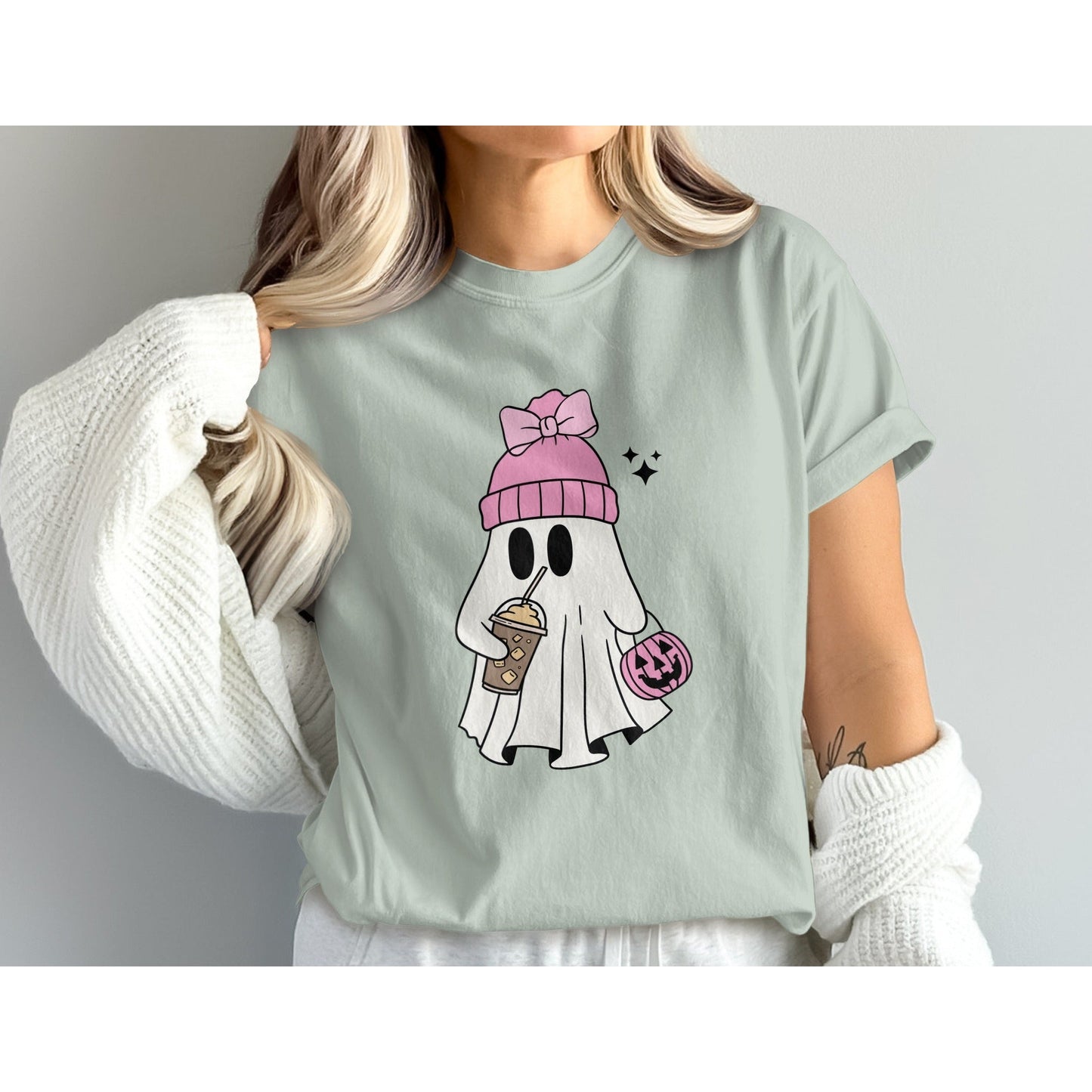 Cute Ghost Graphic Tee for Halloween Festive Product