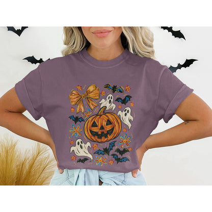 Cute Halloween Pumpkin Bat Ghost T-shirt product