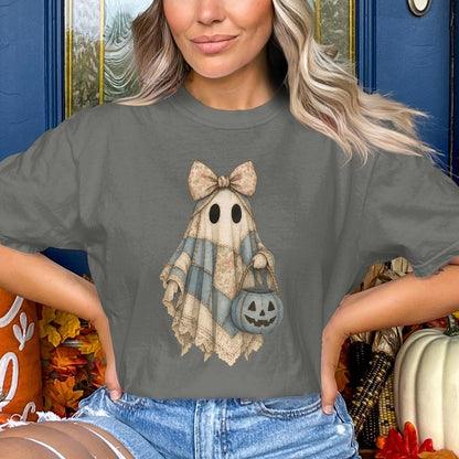 Adorable Ghost with Pumpkin Halloween T-Shirt product