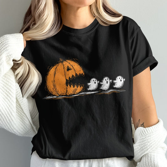 Spooky Halloween Pumpkin Chasing Ghosts T-shirt product