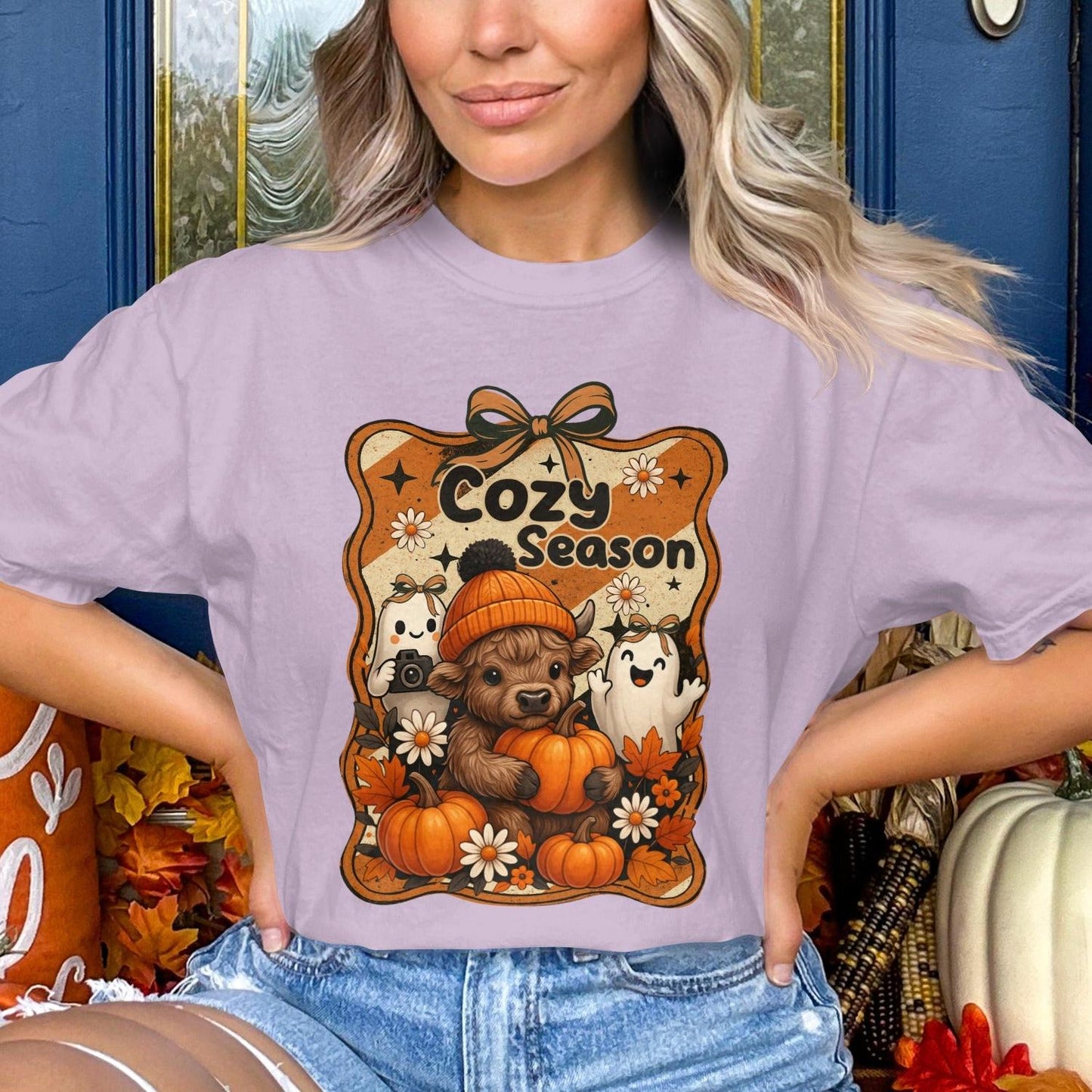 Cozy Season Cute Autumnal Print Casual T-Shirt product