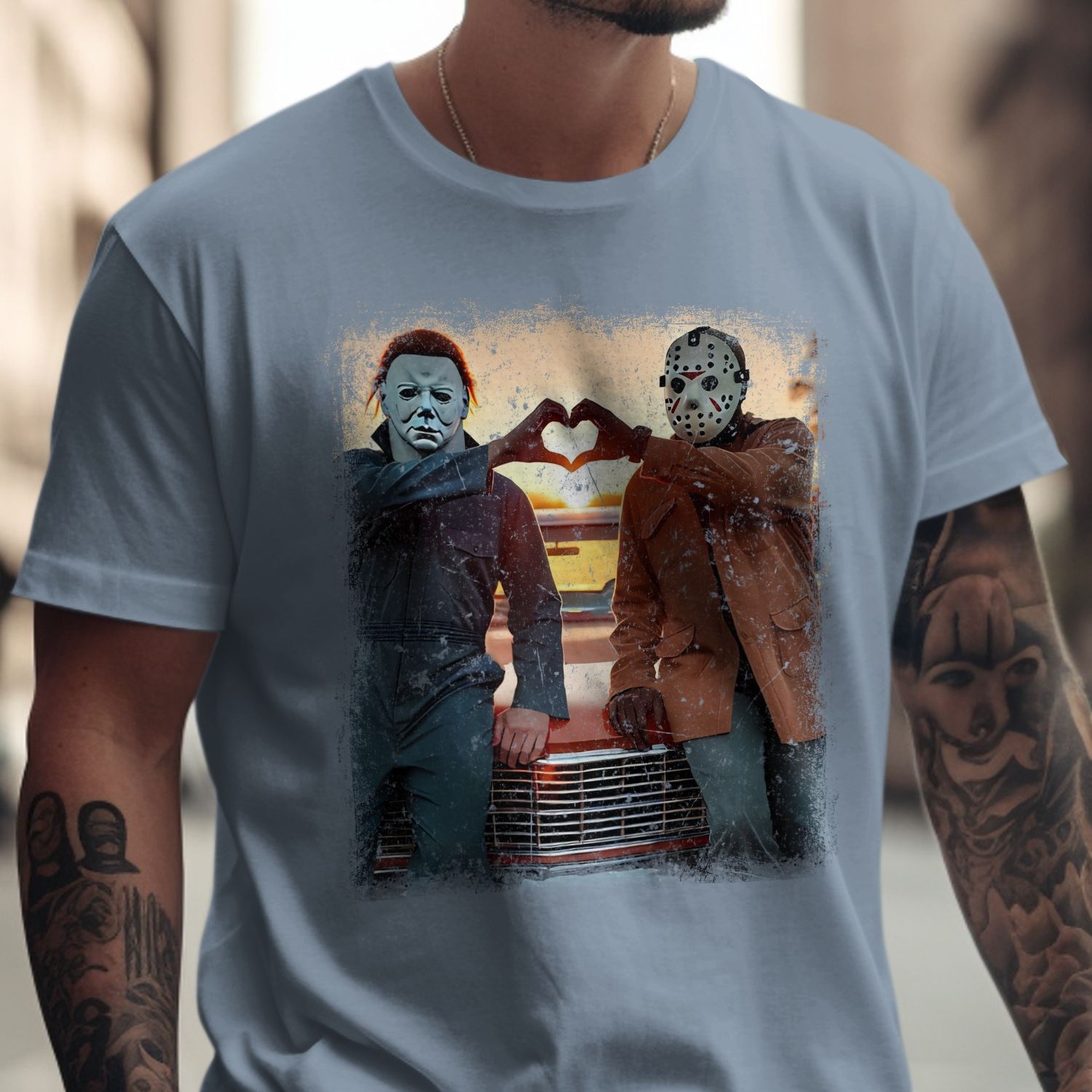Horror Movie Characters on Vintage Car Design product type