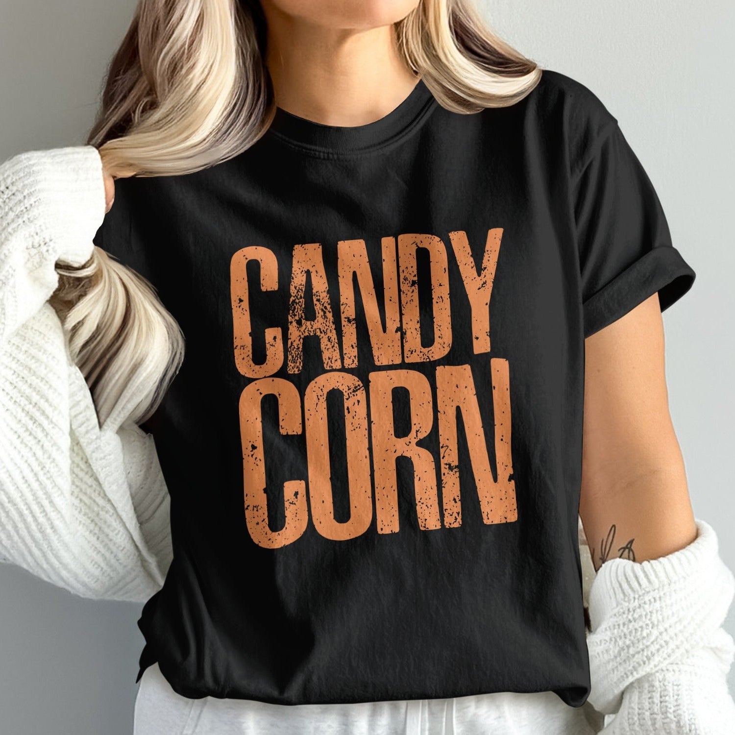 Candy Corn Graphic Short Sleeve T-Shirt product type