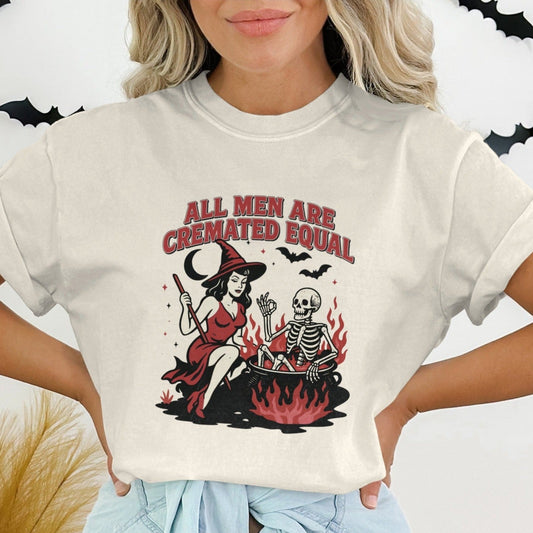All Men Are Cremated Equal Halloween T-Shirt product