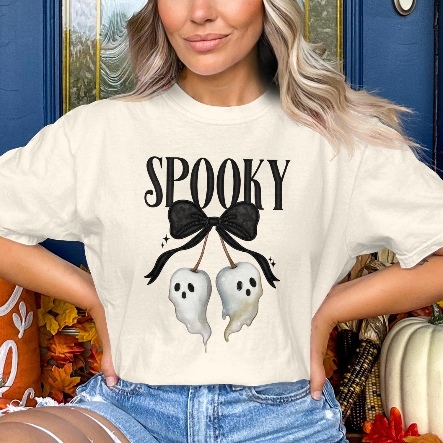 Spooky Ghosts with Bow Halloween Themed Shirt product