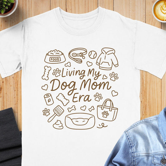 Living My Dog Mom Era Graphic T-Shirt Unique Product