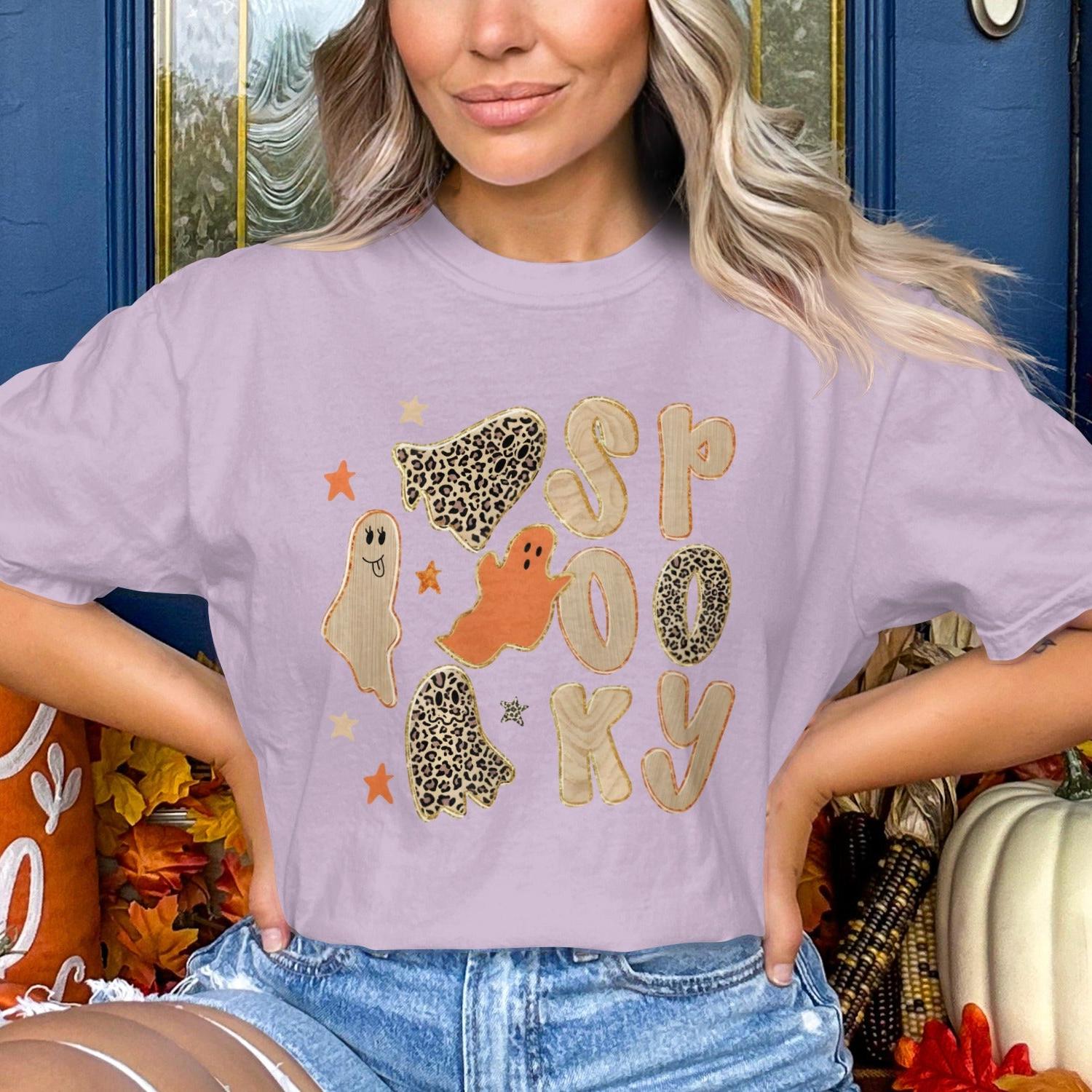 Spooky Ghosts Graphic Halloween Themed T-shirt Product
